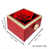 Names Custom - Personalized Couple Rotating Eternal Rose Box With Jewelry