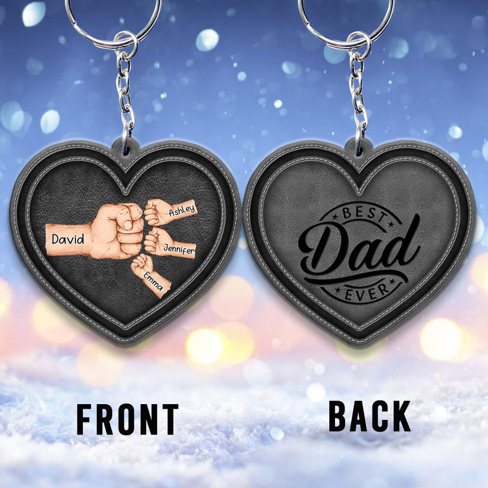 Best Dad/ Grandpa/ Papa... Ever - Personalized Father Keychain