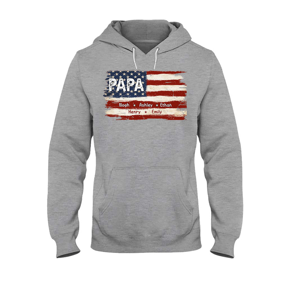 Dad's Life 4th Of July - Personalized Father T-shirt And Hoodie