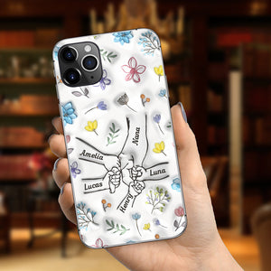 Holding Hands Grandma Mom Nana - Personalized Grandma Phone Case