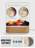 Random Luck In Universe - Personalized Couple Shaped Plaque Light Base