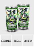 The Shit Stirrer Skull Witch - Personalized Witch Tumbler