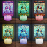 You & Me And The Sea - Personalized Scuba Diving Shaped Plaque Light Base