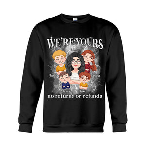 We're Yours No Returns Or Refunds Chibi Kids Bootleg Rap - Personalized Mother T-shirt And Hoodie