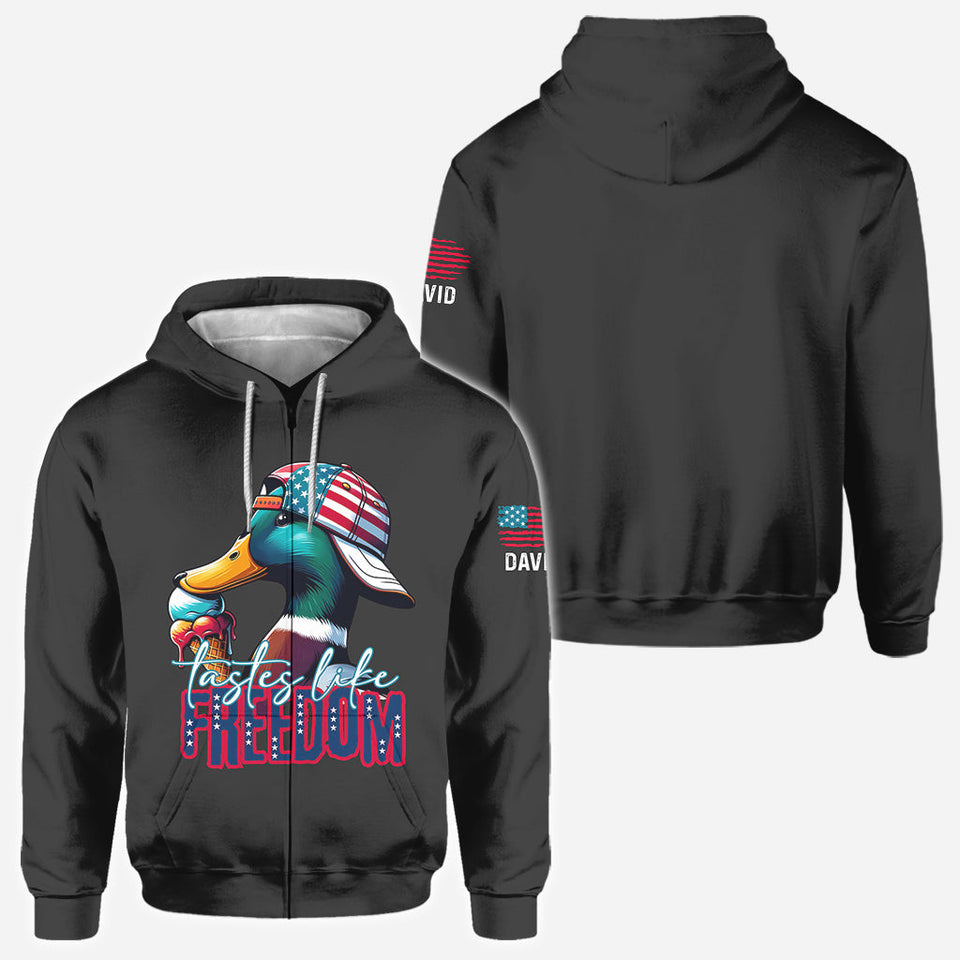 Taste Of Freedom - Personalized Hunting All Over Shirt