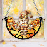 Grandma Life Fall Vibes - Personalized Grandma Window Hanging Suncatcher Ornament