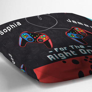 Gaming Couple Saving The Last One For The Right One - Personalized Video Game Throw Pillow