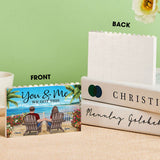 Couple Beach Landscape Retro Vintage - Personalized Couple One-sided Horizontal Rectangle Building Brick Blocks
