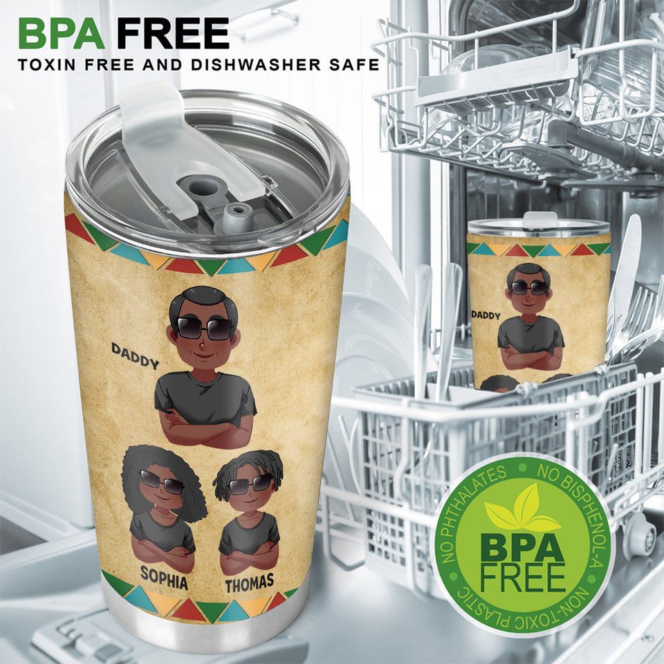 Dope Black Dad - Personalized African American Tumbler