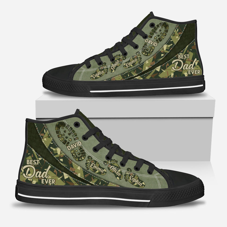The Best Dad/ Grandpa/ Uncle... Ever - Personalized Father High Top Shoes