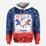 Horse Independence Day Pattern - Personalized Horse All Over Shirt