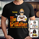 The Grillfather - Personalized Grilling T-shirt And Hoodie