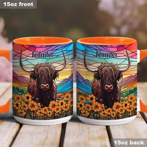 Love Highland Cow - Personalized Accent Mug