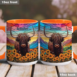 Love Highland Cow - Personalized Accent Mug
