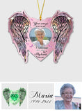 Your Wings Were Ready But My Heart Was Not - Personalized Memorial Ornament