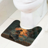 Beautiful Witch Witch Bathroom Curtain & Mats Set