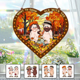 I Want To Grow Old With You - Personalized Couple Window Hanging Suncatcher Ornament