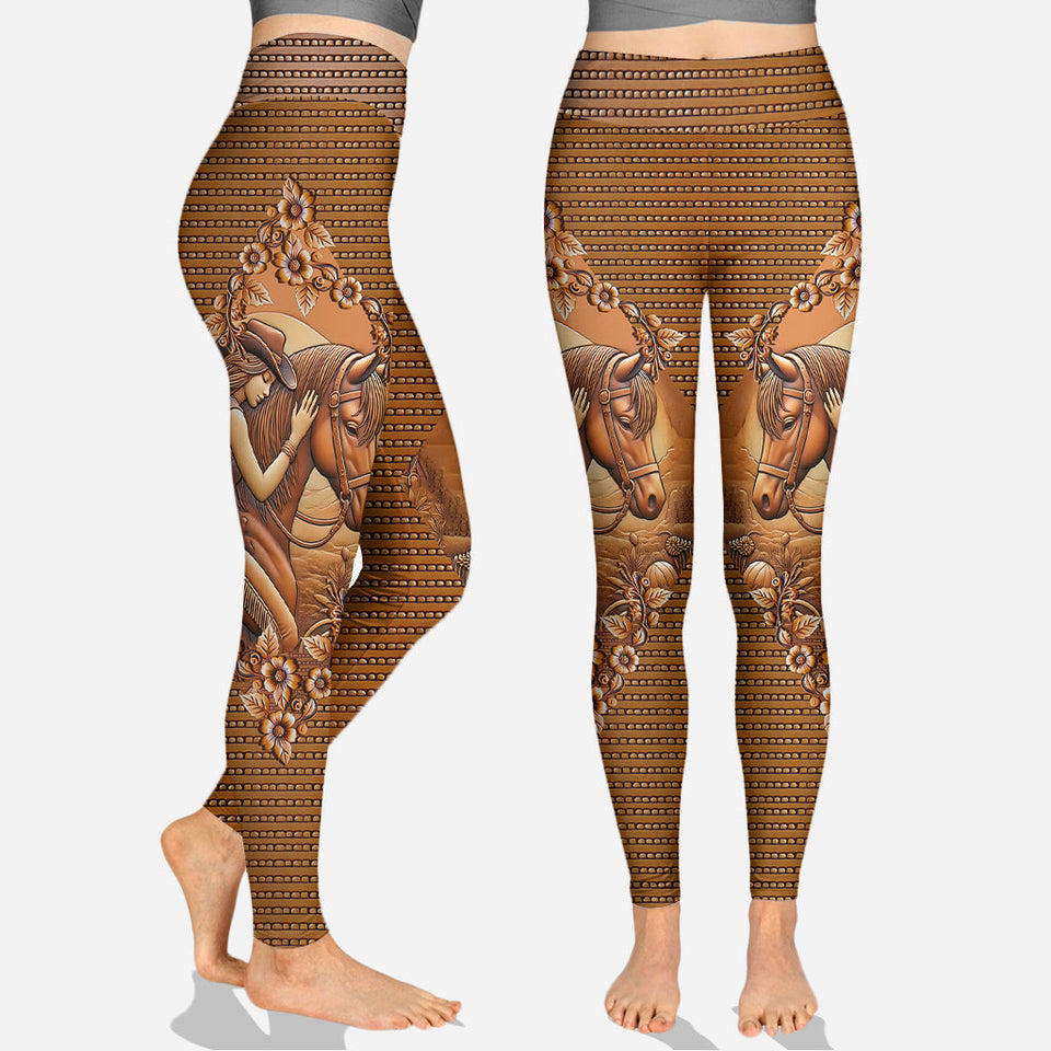 A Girl And Her Horse - Personalized Horse Hoodie and Leggings