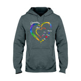 Grandma Mom Hearts - Personalized Grandma T-shirt And Hoodie
