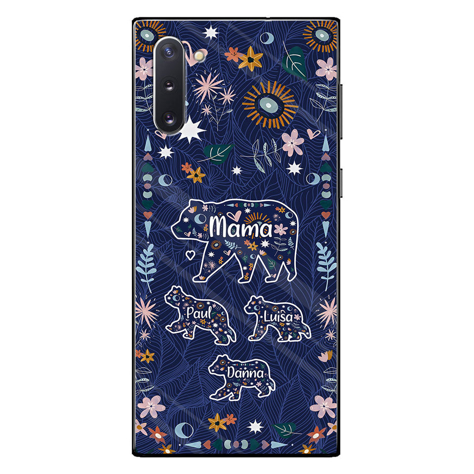 Mama Bear Floral - Personalized Mother Phone Case