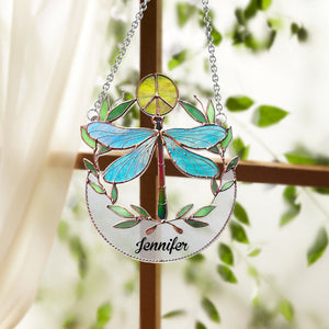 Hippy Soul - Personalized Hippie Window Hanging Suncatcher Ornament