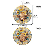 Highland Cow Among Sunflowers - Personalized Wind Spinner