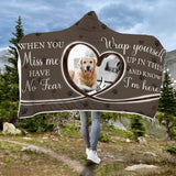 When You Miss Me - Personalized Dog Hooded Blanket