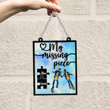 You Are My Missing Piece - Personalized Scuba Diving Window Hanging Suncatcher Ornament