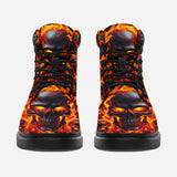Melted Skull On Fire - Personalized Skull All Season Boots
