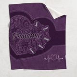 Grandma's Heart - Personalized Grandma Blanket