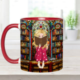 Just A Girl Who Loves Books - Personalized Book Accent Mug
