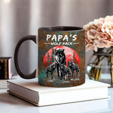 Grandpa's Wolf Pack - Personalized Father Accent Mug