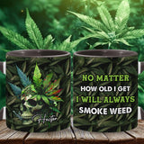Skull Green Leaf - Personalized Weed Accent Mug