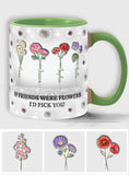Birth Month Flowers Besties - Personalized Bestie Accent Mug