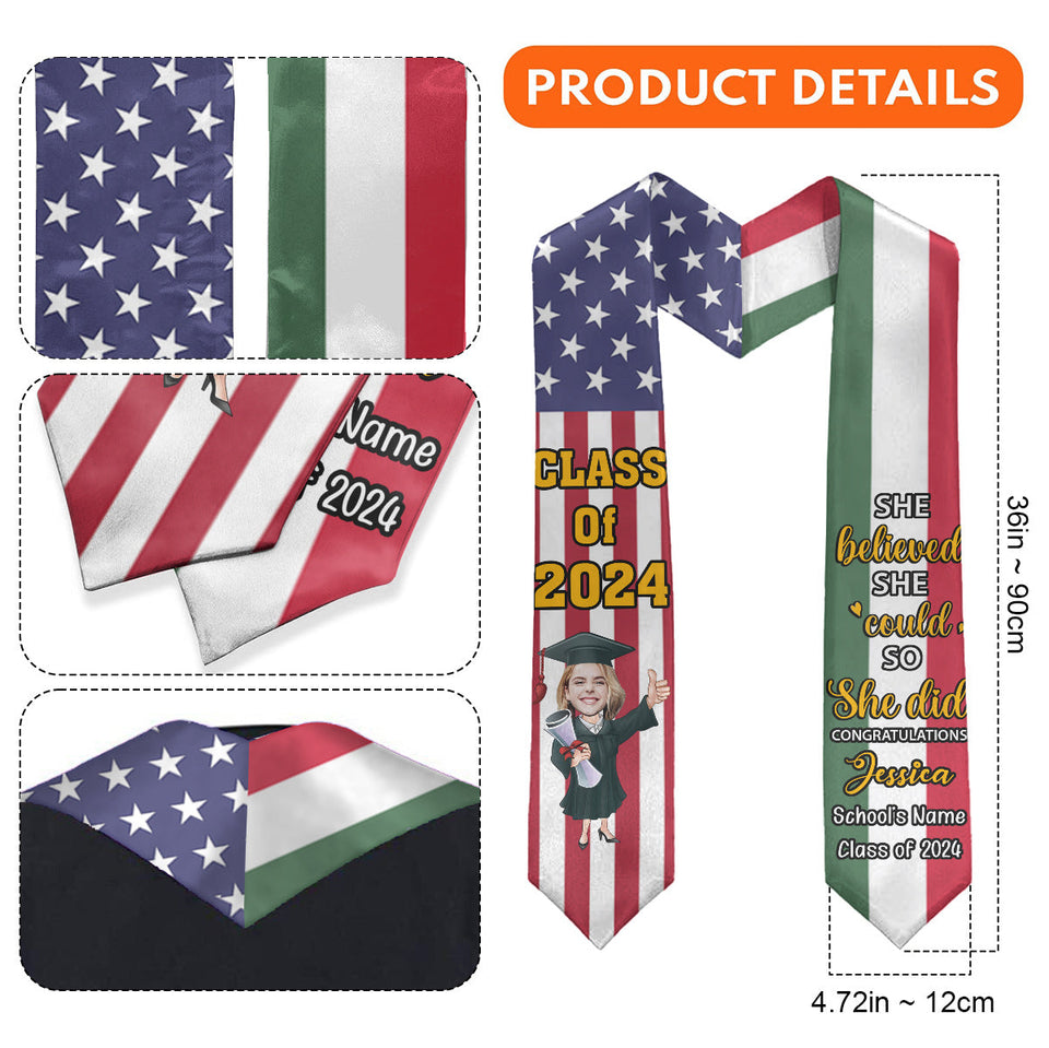 Graduation Girl 2024 - Personalized Graduation Graduation Stole