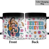Besties Forever Floral Style - Personalized Bestie Mug