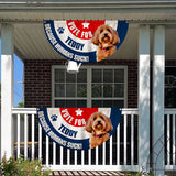 Vote For My Fur Baby Any Photo - Personalized Dog Pleated Fan Flag