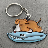 I Love My Dogs - Personalized Dog Keychain