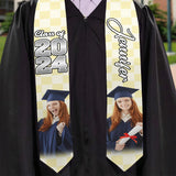 Photo Custom Graduation Stole Sash - Personalized Graduation Graduation Stole