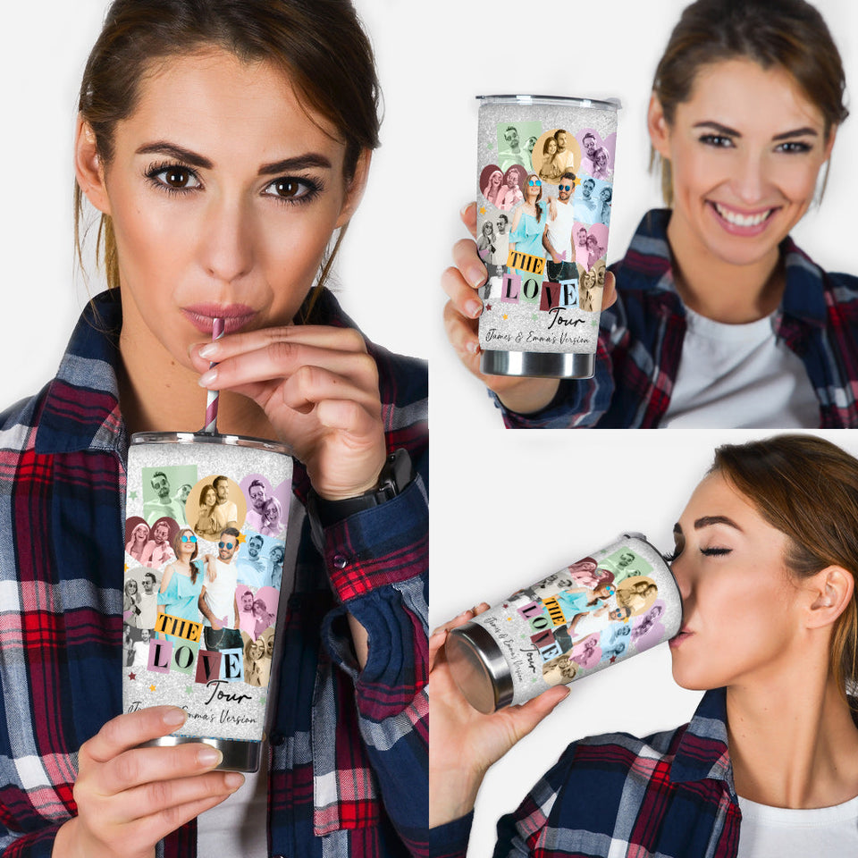 The Love Tour Our Version - Personalized Couple Tumbler