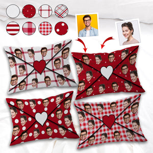 Love Letter Envelope With Face Custom - Personalized Couple Rectangle Pillow Cover