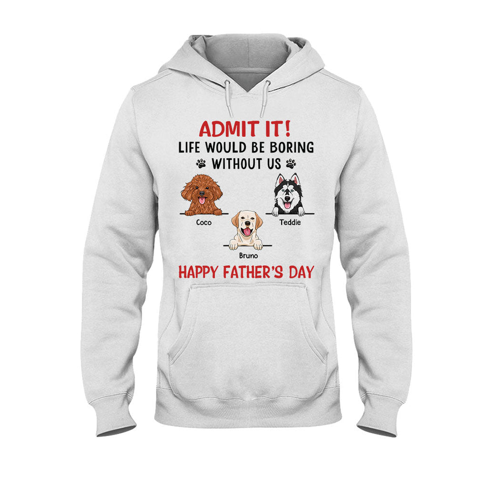 Happy Father's Day To The Best Dog Dad - Personalized Father T-shirt And Hoodie