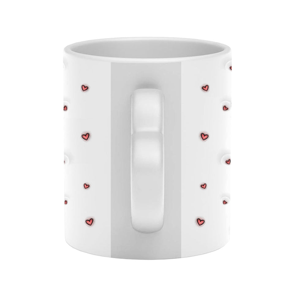 I Liked You I'm Keeping You - Personalized Couple Heart Handle Mug