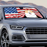 Funny Dog 4th Of July - Personalized Dog Car Sunshade