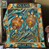You & Me, We Got This - Personalized Turtle Blanket