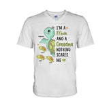 Nothing Scares Me Grandma Turtle Version - Personalized Grandma T-shirt And Hoodie