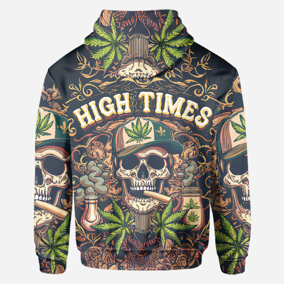 High Times Skull 420 - Personalized Weed All Over Shirt