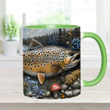 Love Fishing - Personalized Fishing Accent Mug