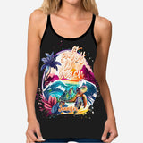 Salty Lil' Beach - Personalized Turtle Cross Tank Top