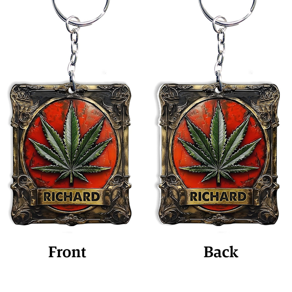 Beautiful Canabis - Personalized Weed Keychain